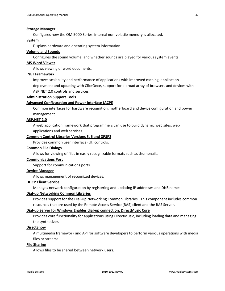 Maple Systems OMI5100A-CE User Manual | Page 36 / 38