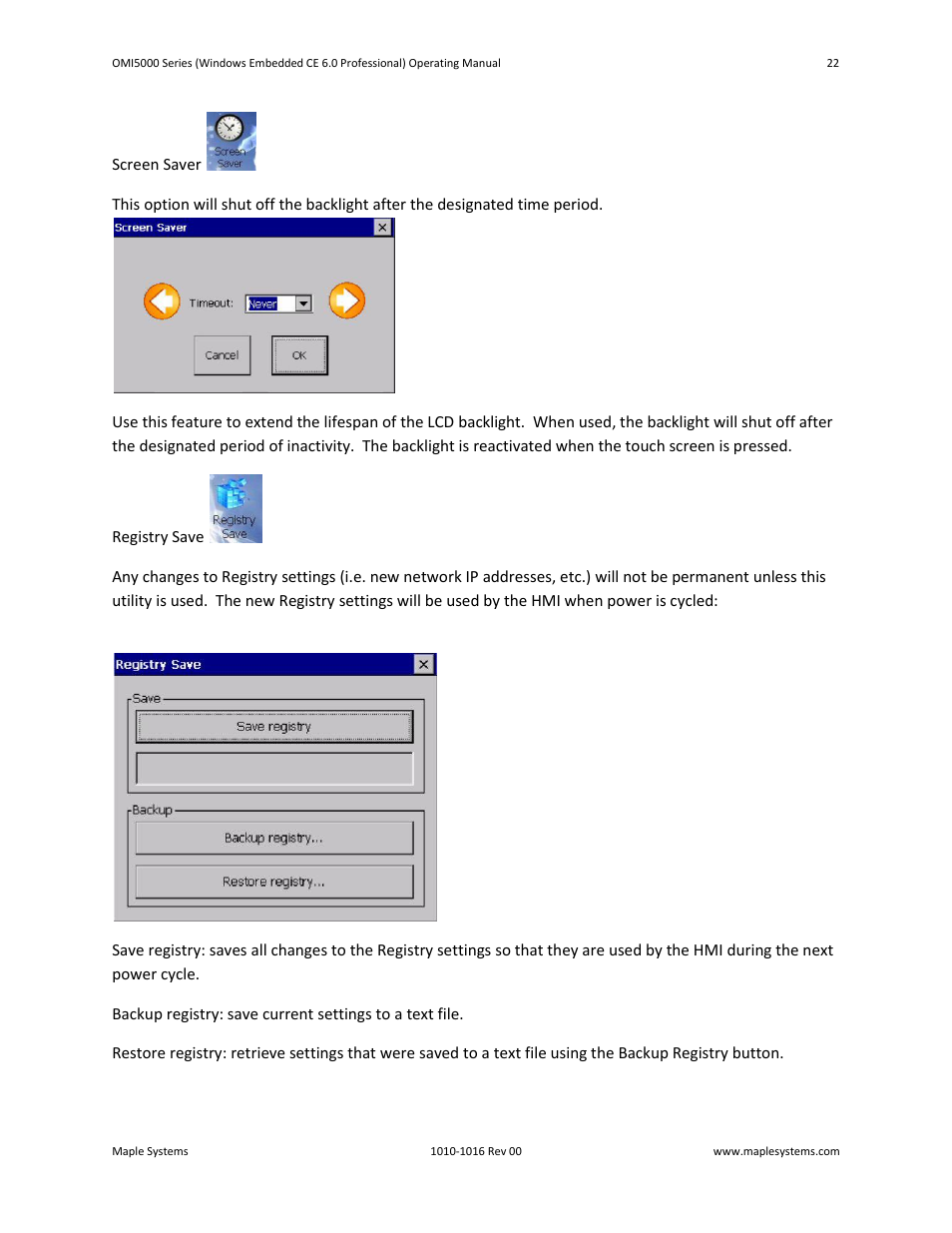 Maple Systems Windows CE Embedded 6.0 Professional Edition User Manual | Page 26 / 40