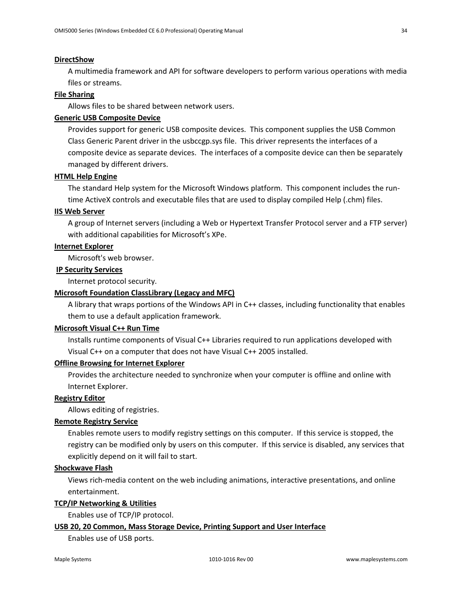 Maple Systems Windows CE Embedded 6.0 Professional Edition User Manual | Page 38 / 40