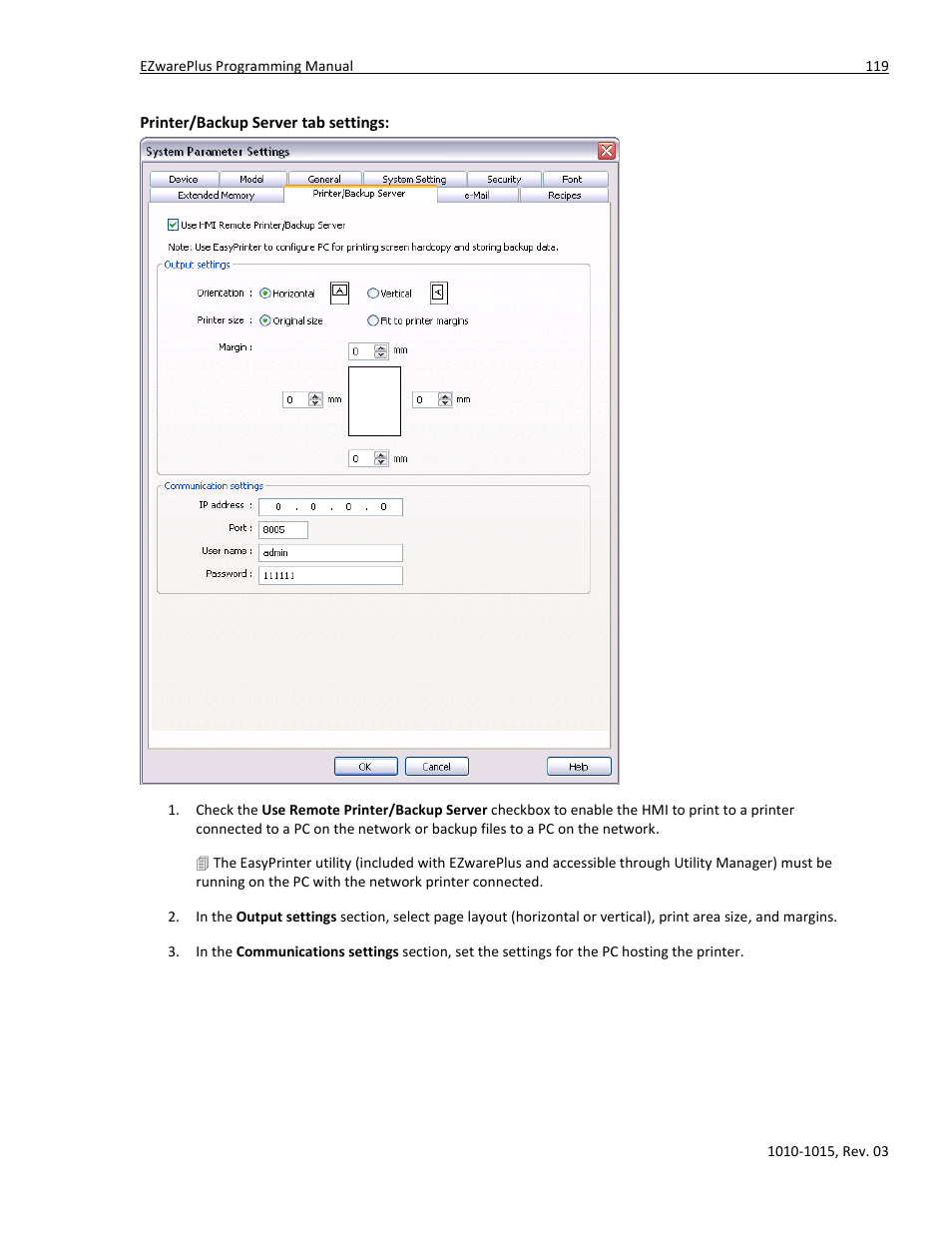 E-mail tab settings | Maple Systems 5000HD Series User Manual | Page 125 / 264