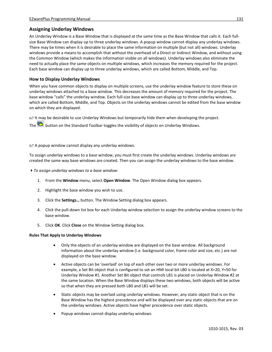 How to display underlay windows | Maple Systems 5000HD Series User Manual | Page 137 / 264