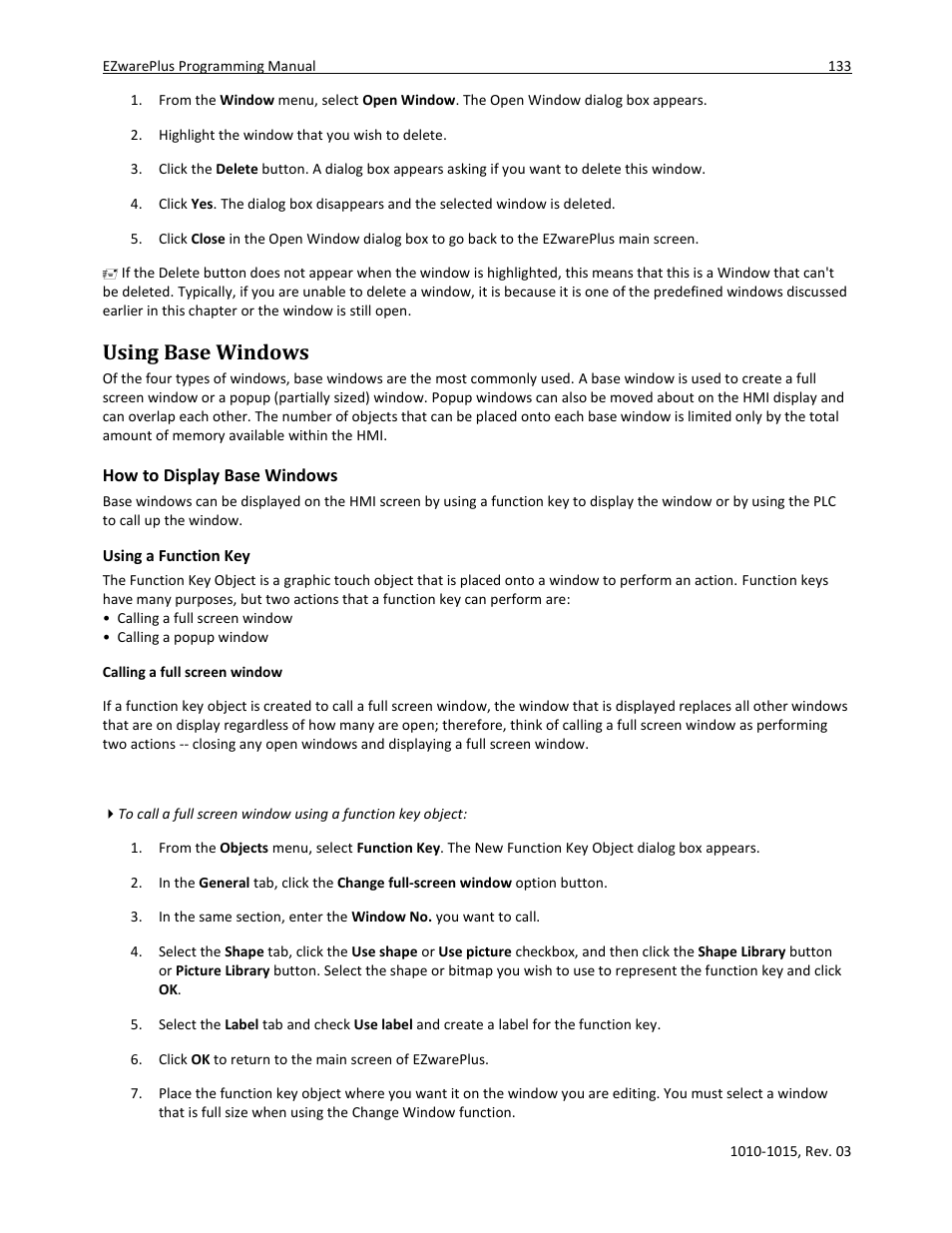 Using base windows, How to display base windows, Using a function key | Maple Systems 5000HD Series User Manual | Page 139 / 264