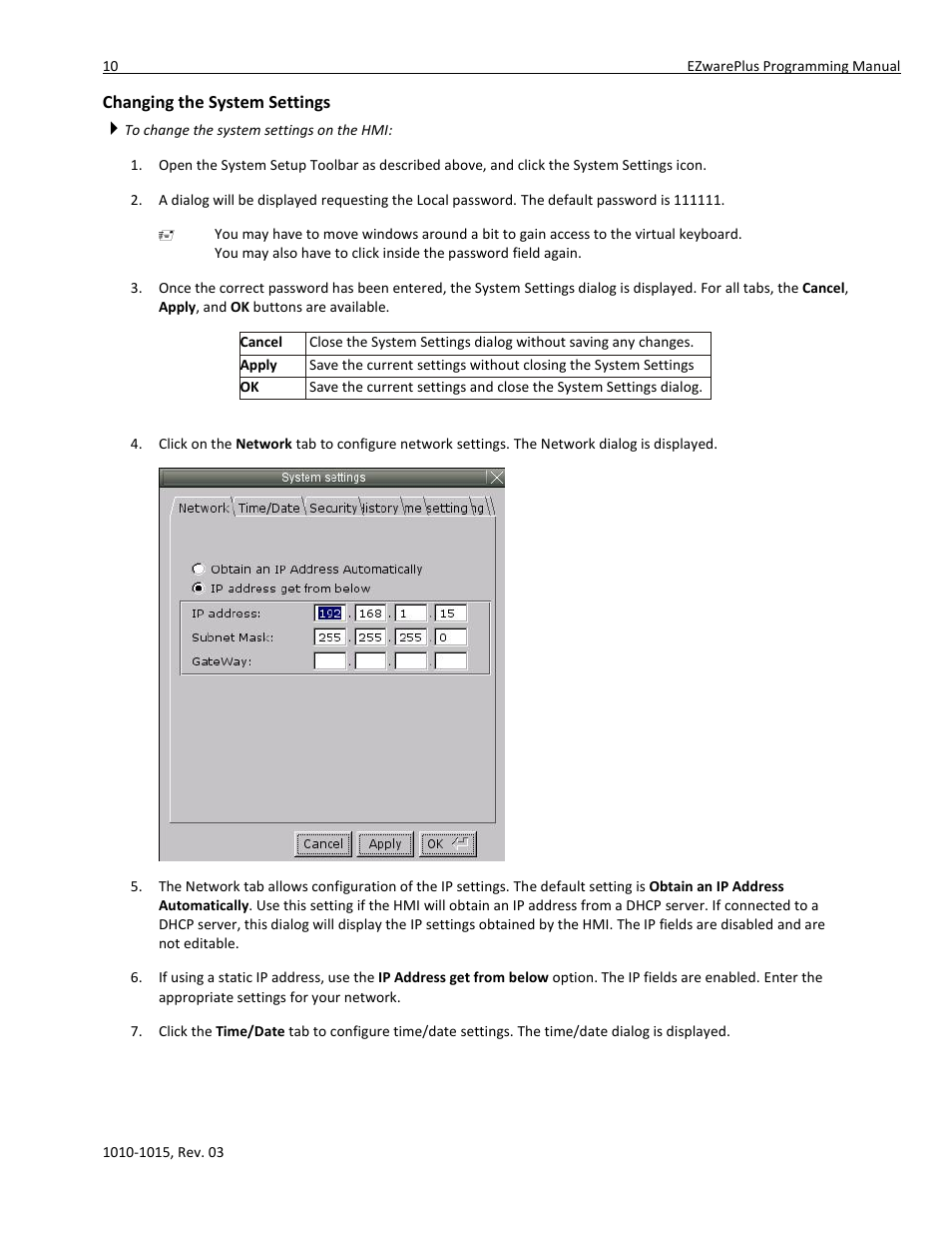 Changing the system settings | Maple Systems 5000HD Series User Manual | Page 16 / 264