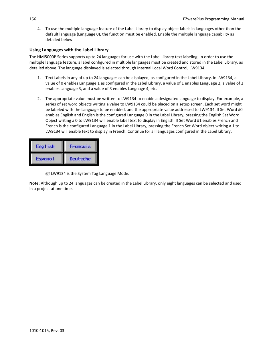 Using languages with the label library | Maple Systems 5000HD Series User Manual | Page 162 / 264