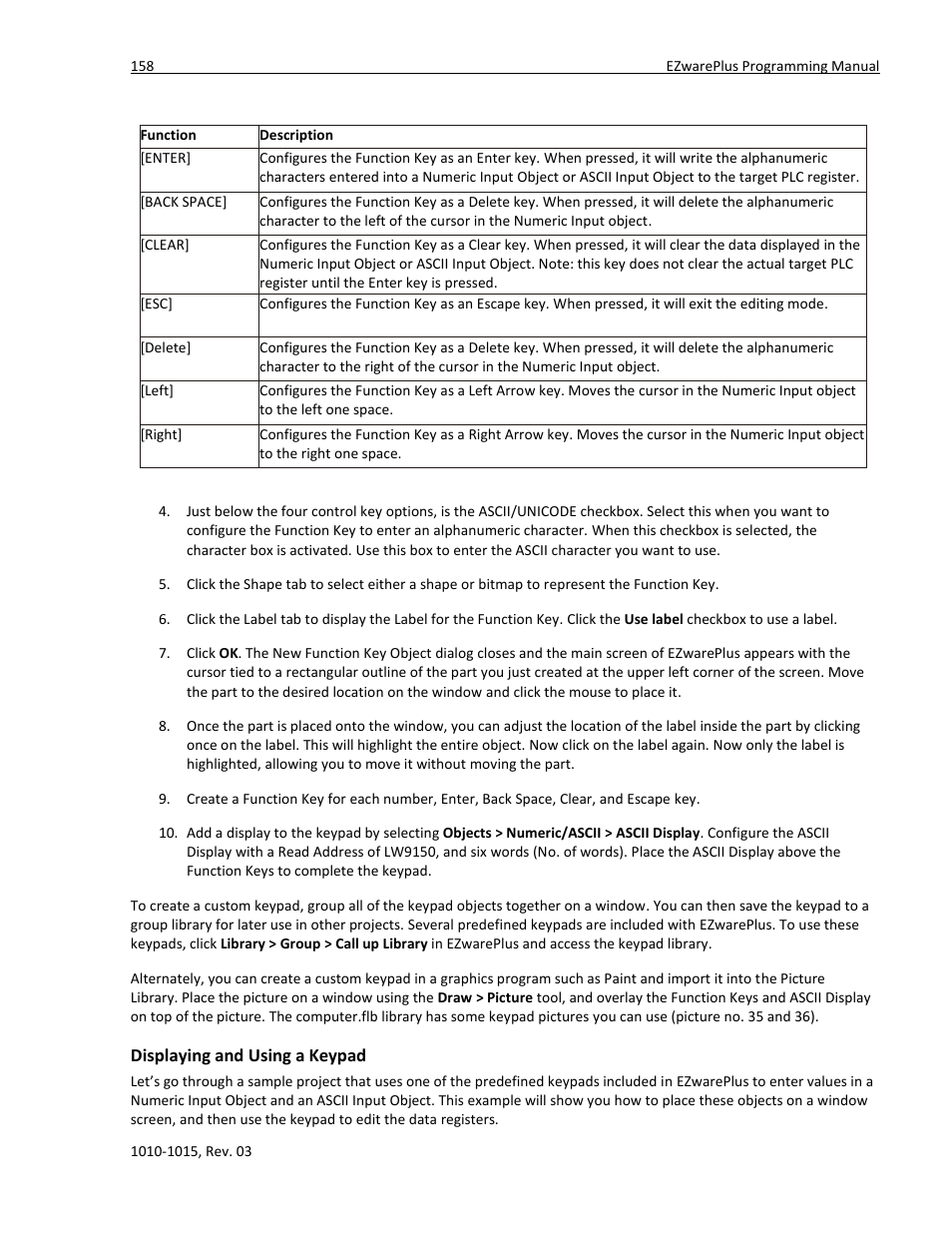 Displaying and using a keypad | Maple Systems 5000HD Series User Manual | Page 164 / 264