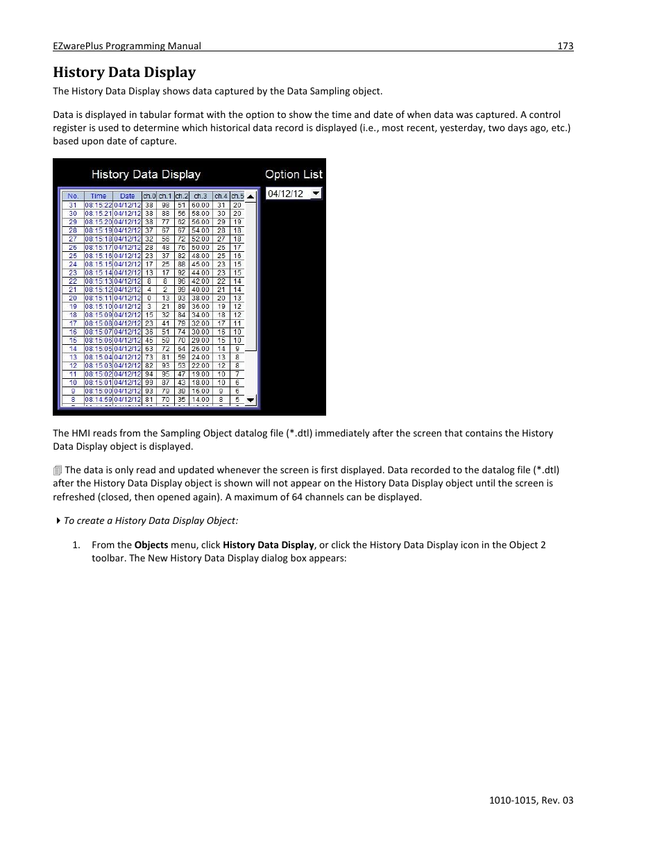 History data display | Maple Systems 5000HD Series User Manual | Page 179 / 264