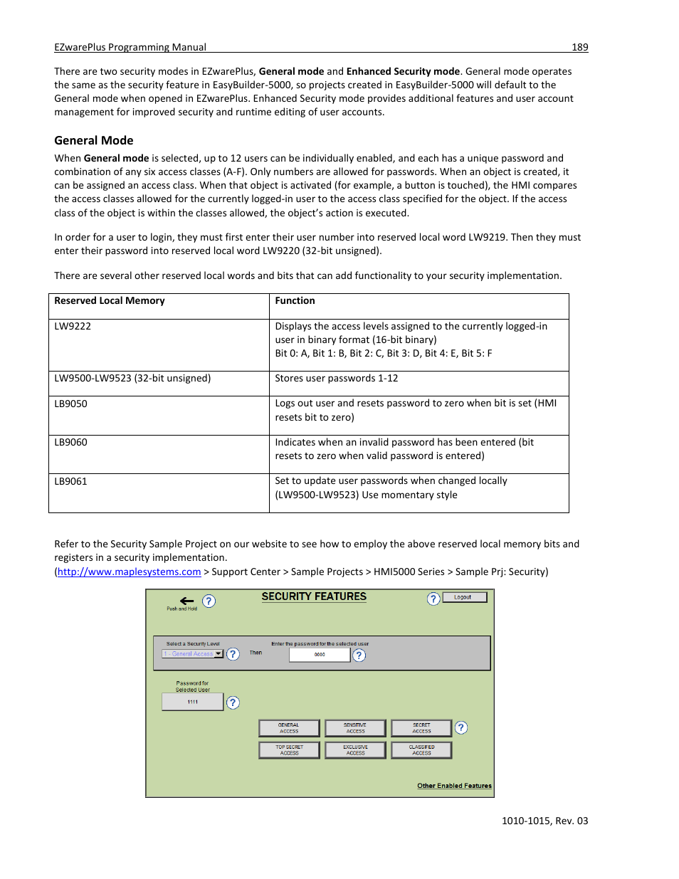 General mode | Maple Systems 5000HD Series User Manual | Page 195 / 264