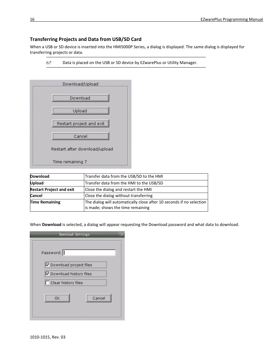 Transferring projects and data from usb/sd card | Maple Systems 5000HD Series User Manual | Page 22 / 264