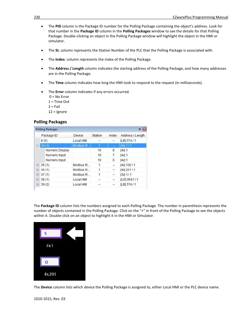 Polling packages | Maple Systems 5000HD Series User Manual | Page 236 / 264