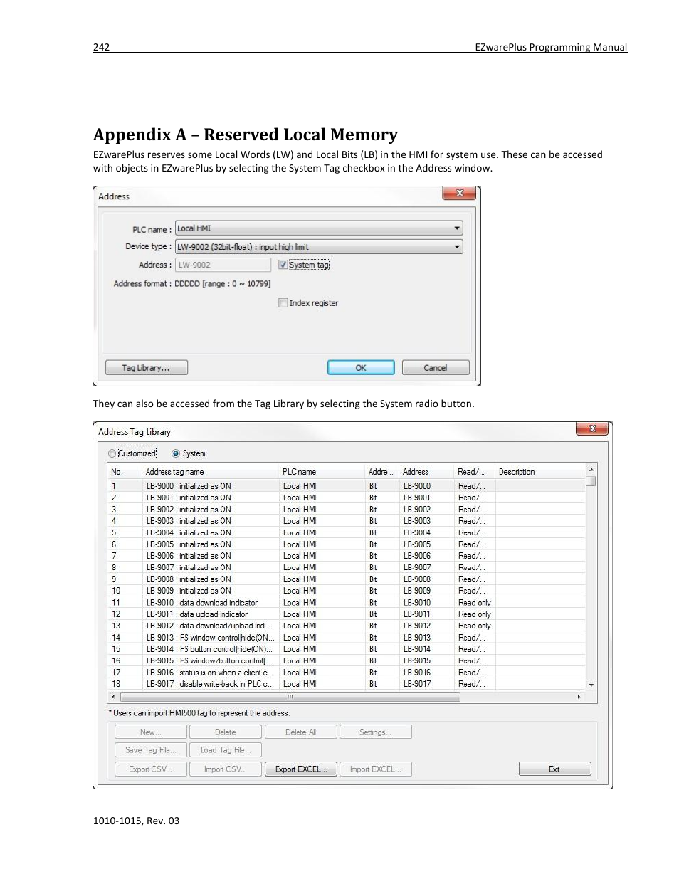 Appendix a – reserved local memory | Maple Systems 5000HD Series User Manual | Page 248 / 264