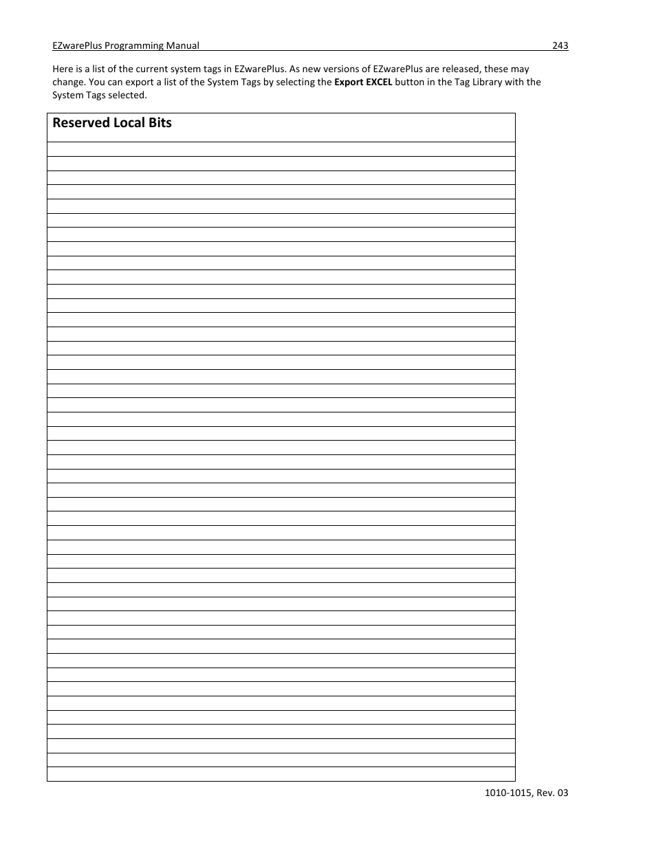 Reserved local bits | Maple Systems 5000HD Series User Manual | Page 249 / 264