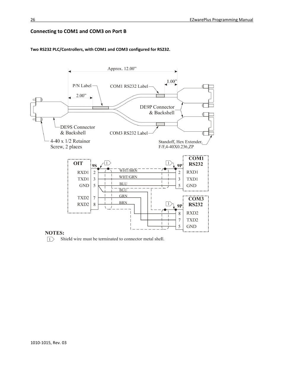 Connecting to com1 and com3 on port b | Maple Systems 5000HD Series User Manual | Page 32 / 264