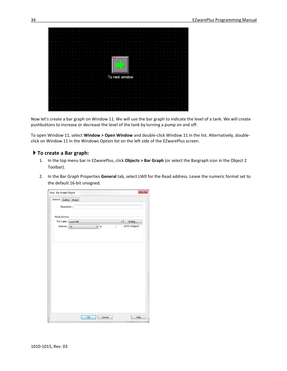 To create a bar graph | Maple Systems 5000HD Series User Manual | Page 40 / 264