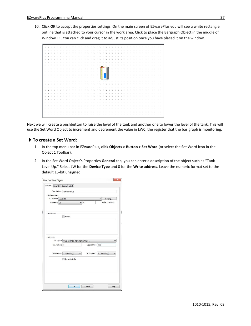 To create a set word | Maple Systems 5000HD Series User Manual | Page 43 / 264