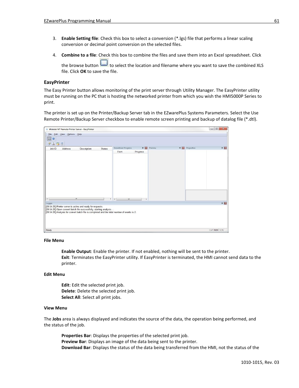 Easyprinter | Maple Systems 5000HD Series User Manual | Page 67 / 264