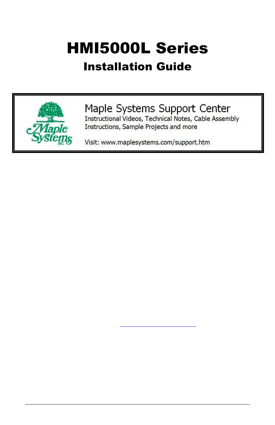 Maple Systems HMI5000L Series User Manual | 20 pages