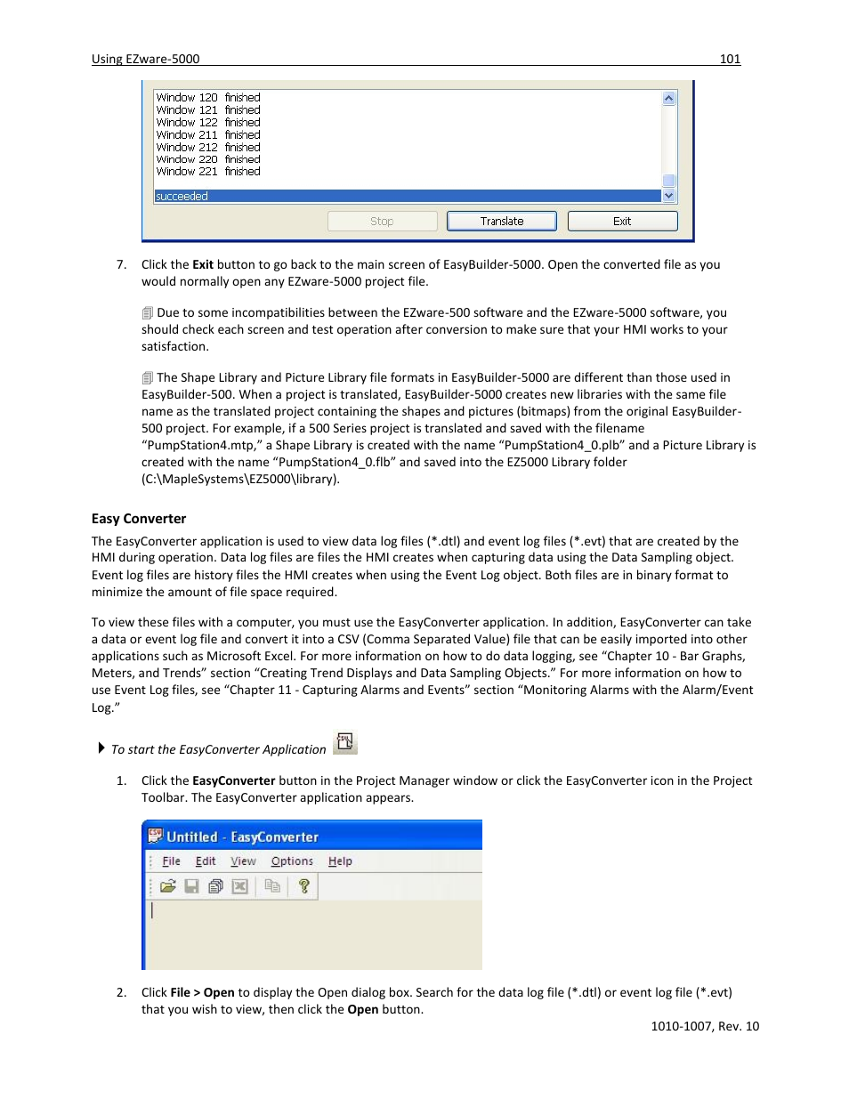 Easy converter | Maple Systems HMI5000 Series User Manual | Page 107 / 202