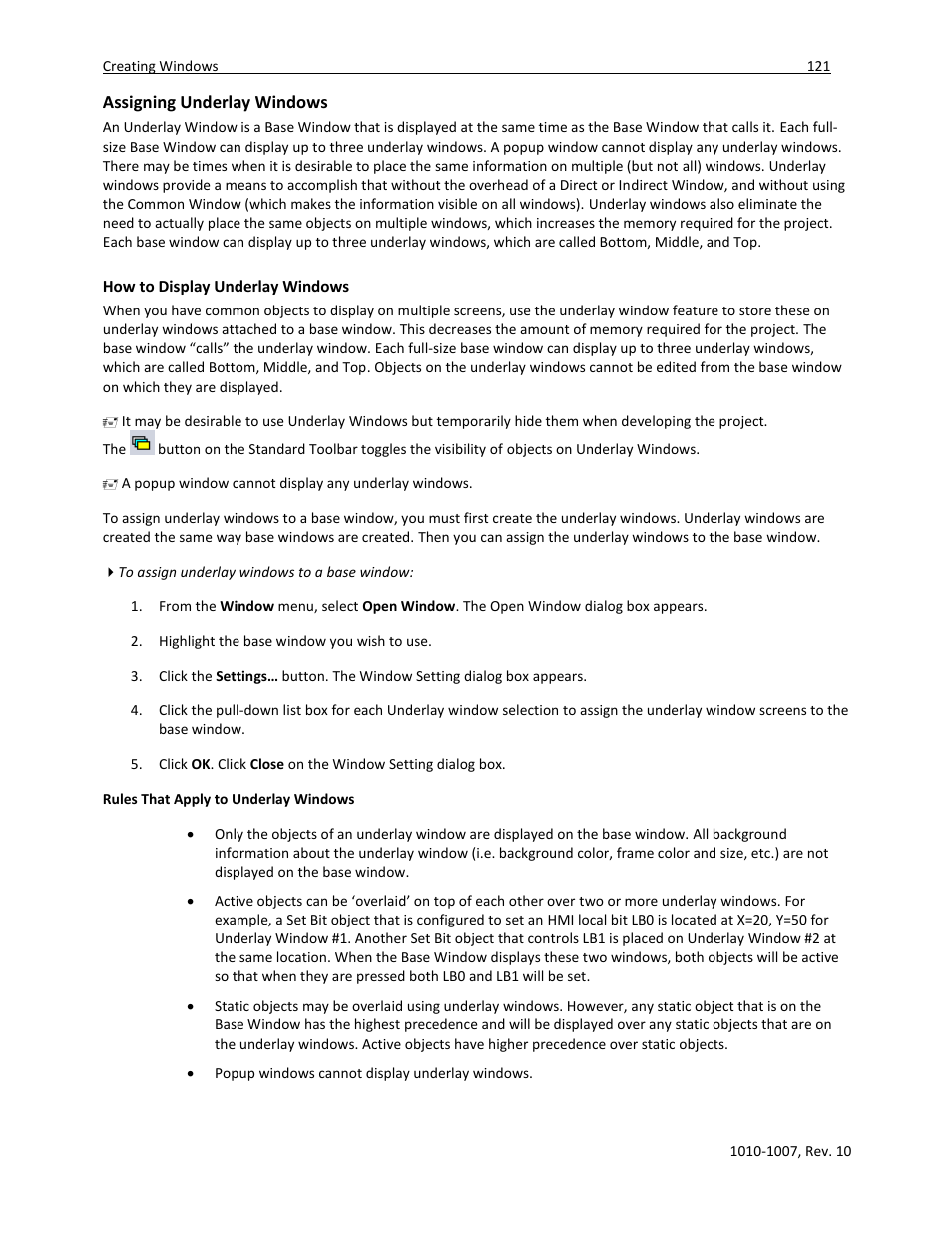 Assigning underlay windows, How to display underlay windows | Maple Systems HMI5000 Series User Manual | Page 127 / 202