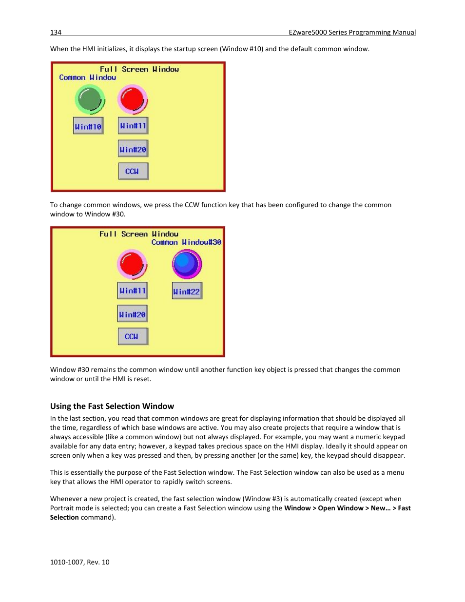 Using the fast selection window | Maple Systems HMI5000 Series User Manual | Page 140 / 202