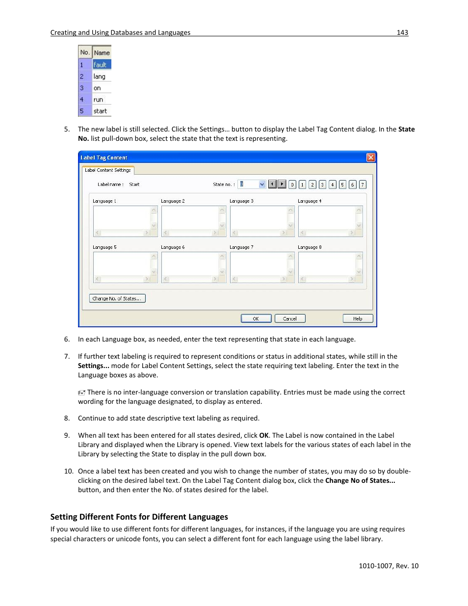 Setting different fonts for different languages | Maple Systems HMI5000 Series User Manual | Page 149 / 202