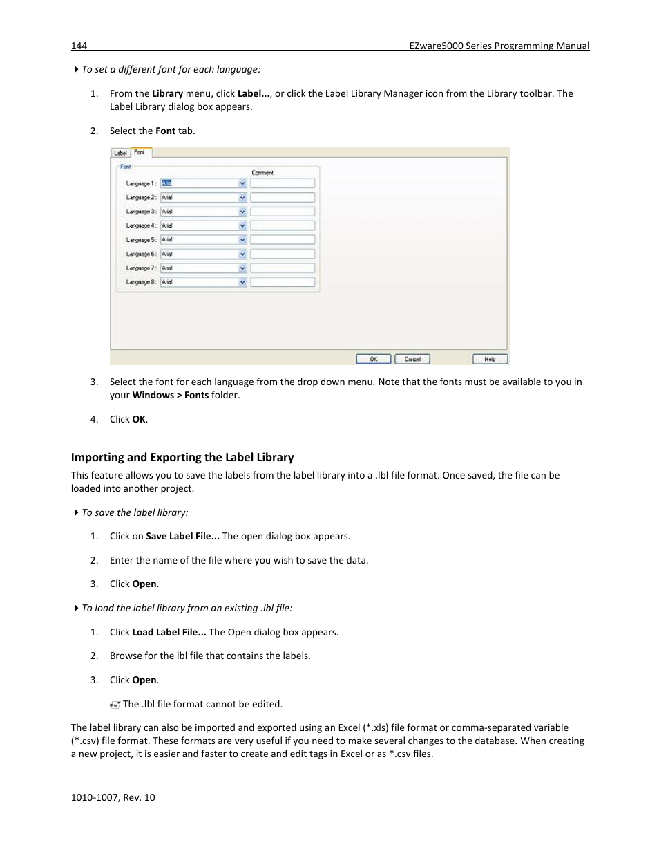 Importing and exporting the label library | Maple Systems HMI5000 Series User Manual | Page 150 / 202