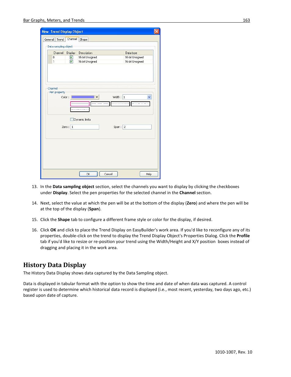 History data display | Maple Systems HMI5000 Series User Manual | Page 169 / 202