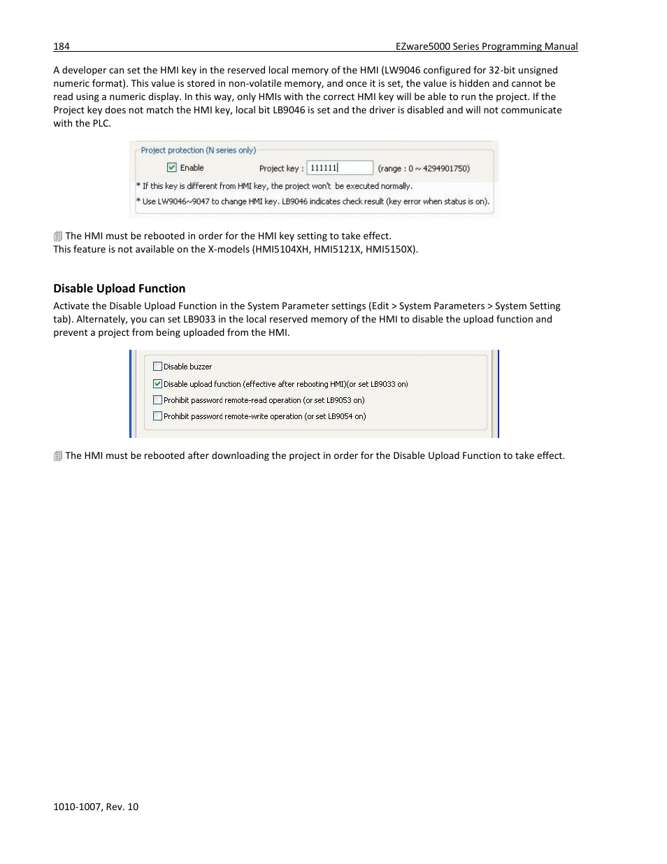 Disable upload function | Maple Systems HMI5000 Series User Manual | Page 190 / 202