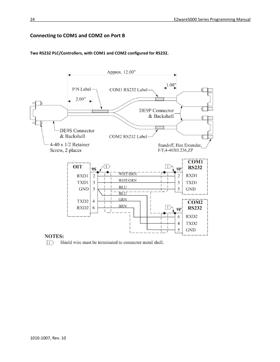 Connecting to com1 and com2 on port b | Maple Systems HMI5000 Series User Manual | Page 30 / 202