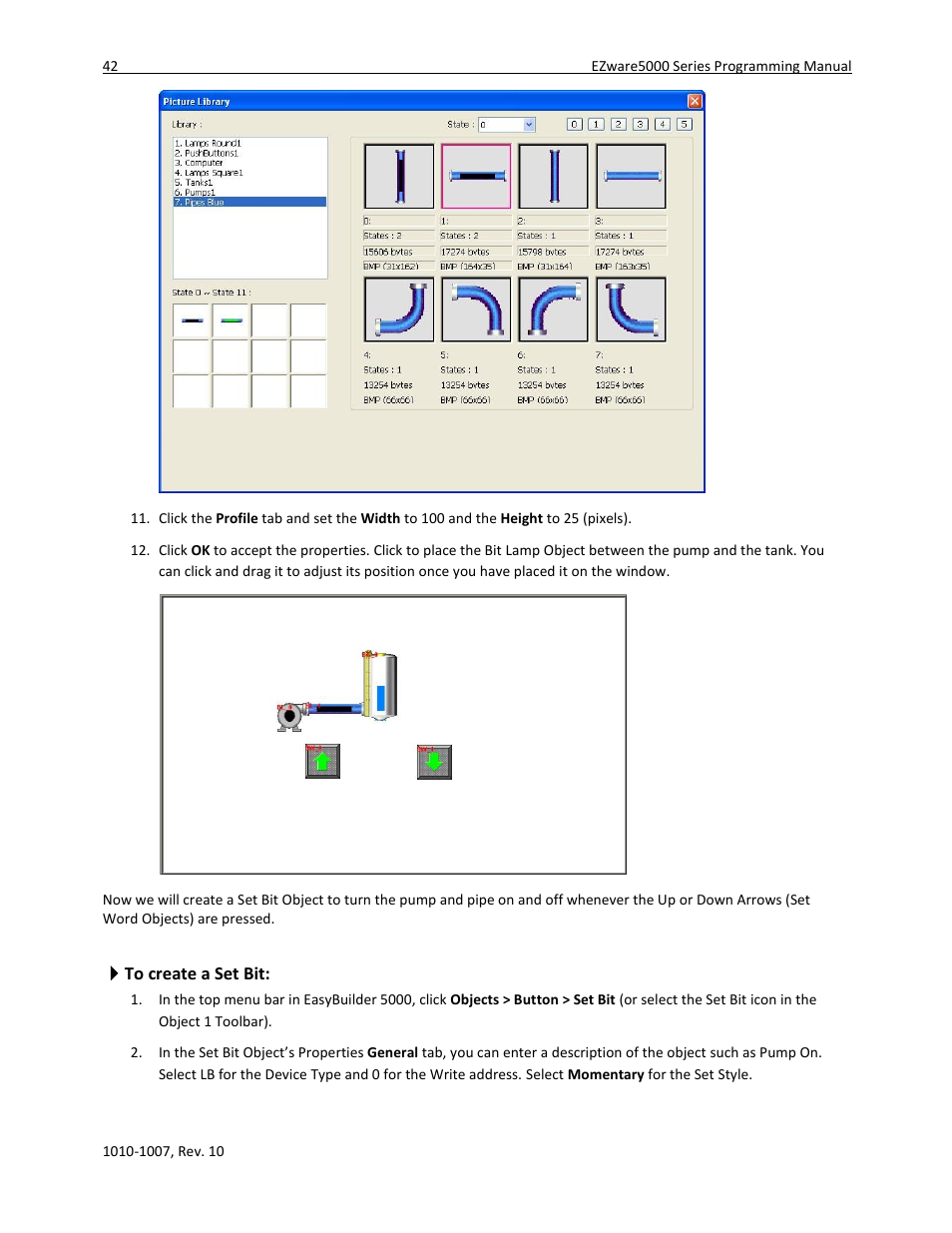 To create a set bit | Maple Systems HMI5000 Series User Manual | Page 48 / 202
