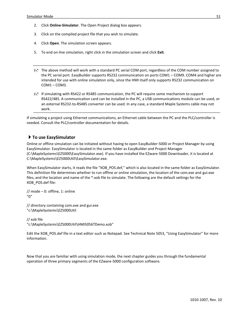 To use easysimulator | Maple Systems HMI5000 Series User Manual | Page 57 / 202