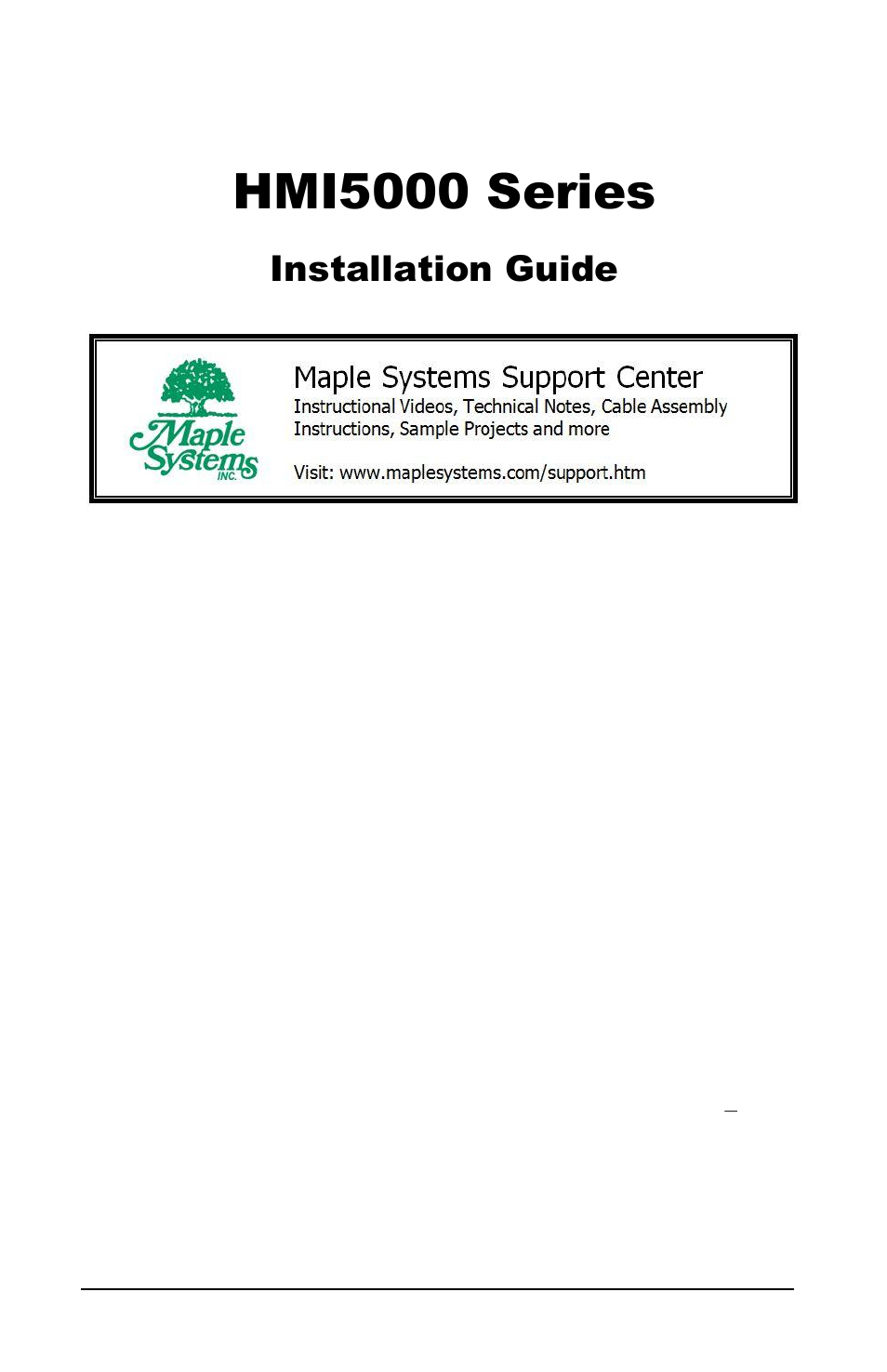 Maple Systems HMI5000 Series User Manual | 16 pages