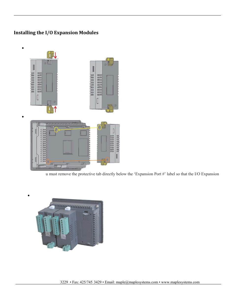 Installing the i/o expansion modules | Maple Systems HMC7000 Series User Manual | Page 12 / 27