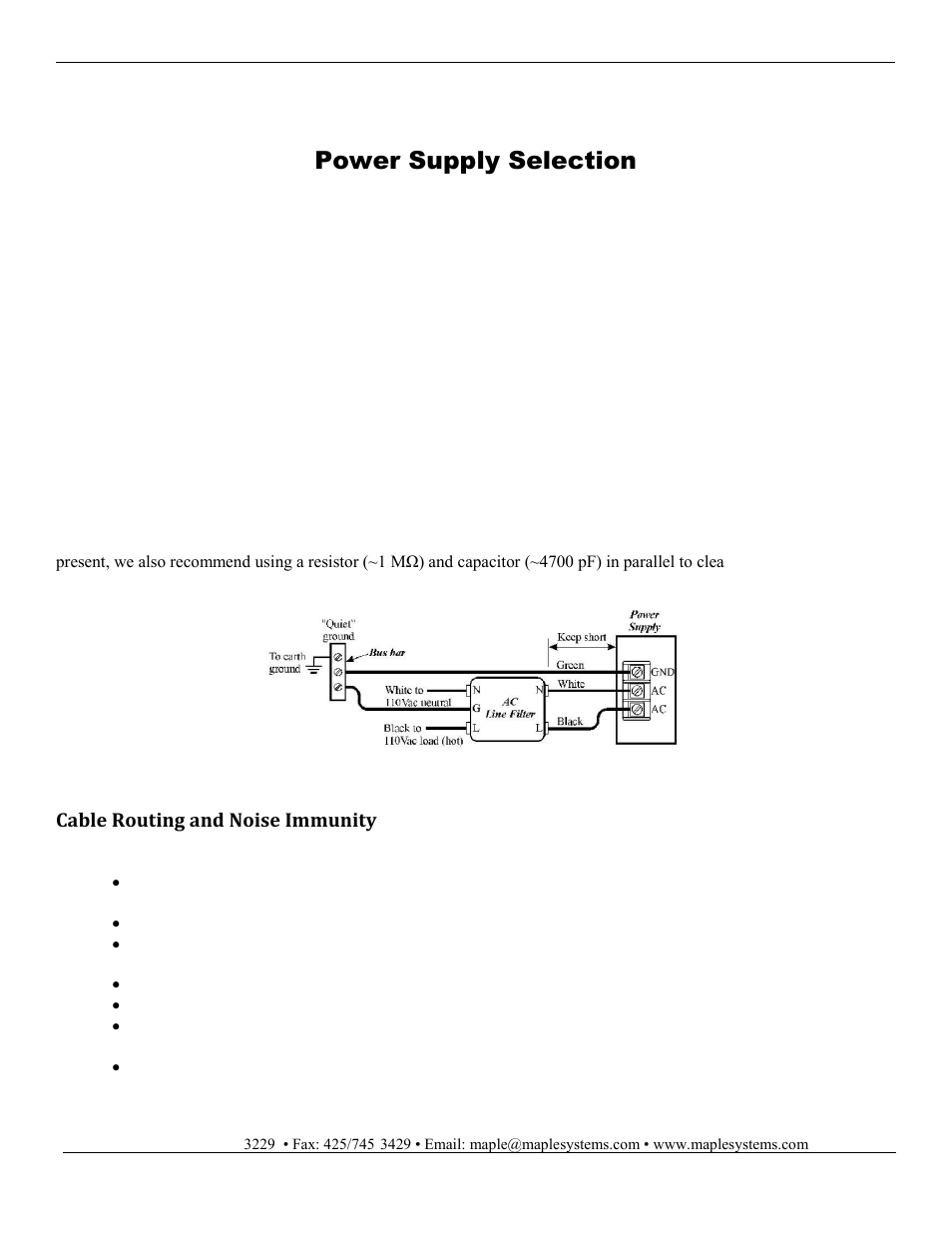 Power supply selection | Maple Systems HMC7000 Series User Manual | Page 14 / 27