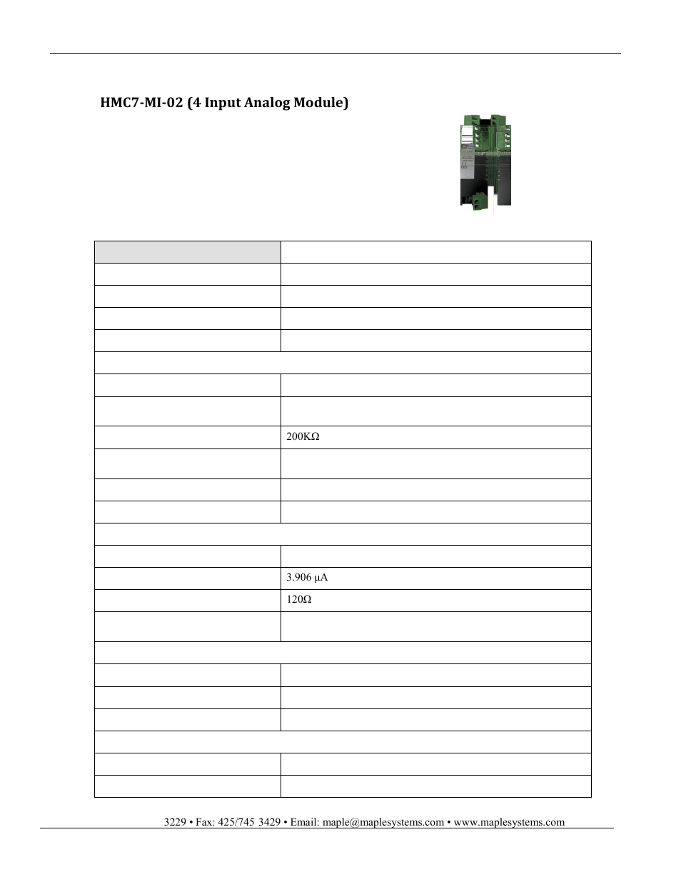 Hmc7-mi-02, Hmc7-mi-02 (4 input analog module) | Maple Systems HMC7000 Series User Manual | Page 6 / 82