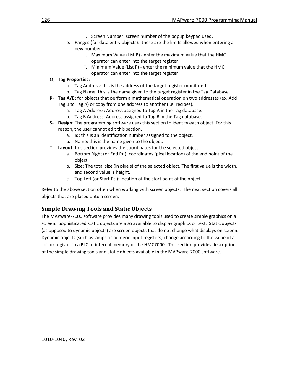 Simple drawing tools and static objects | Maple Systems MAPware-7000 User Manual | Page 126 / 336