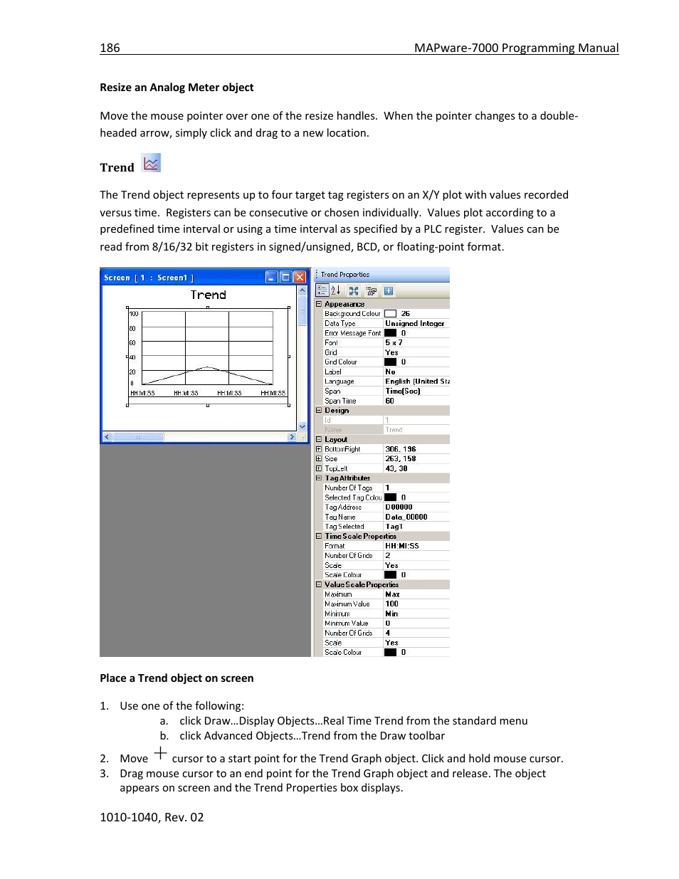 Trend | Maple Systems MAPware-7000 User Manual | Page 186 / 336