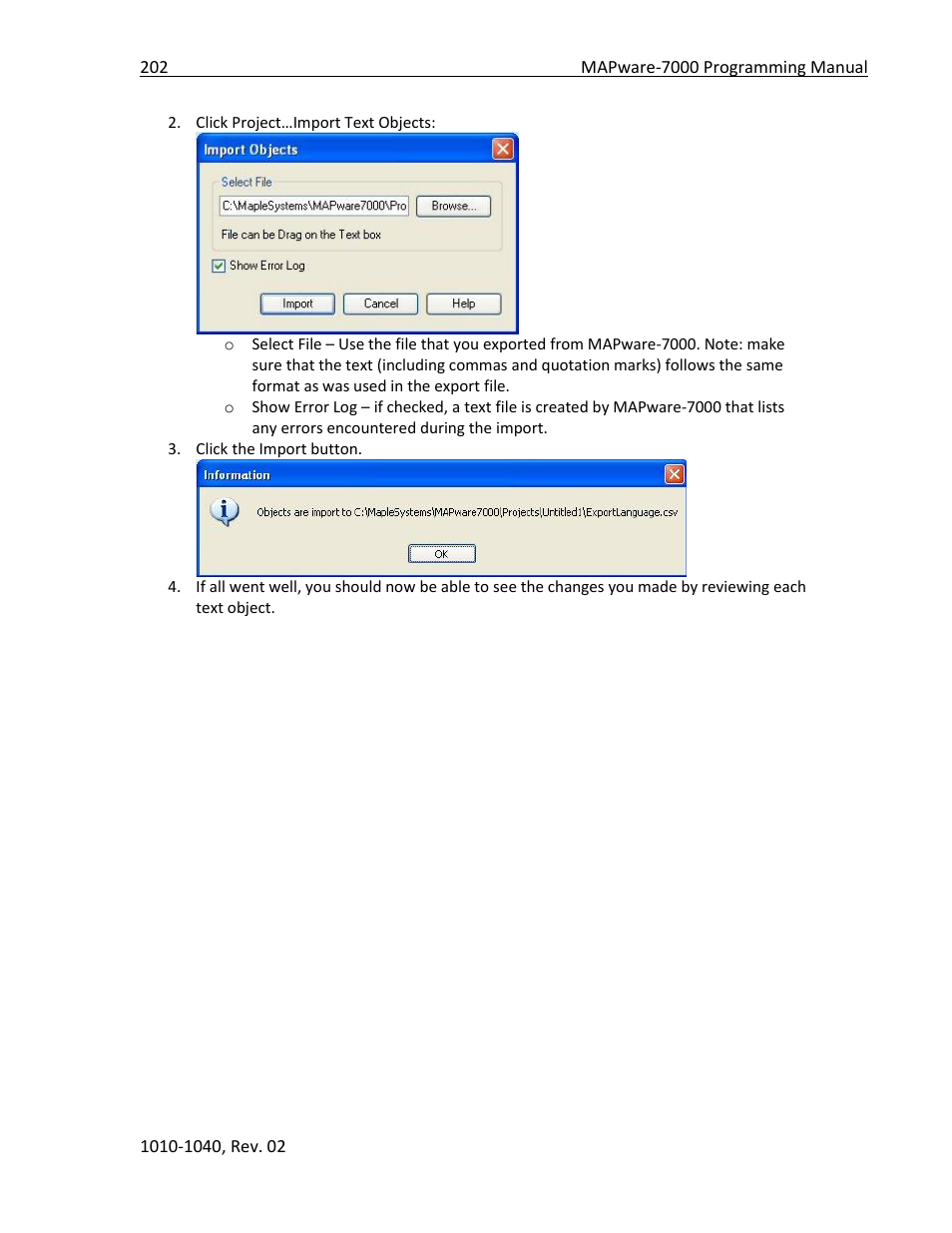 Maple Systems MAPware-7000 User Manual | Page 202 / 336