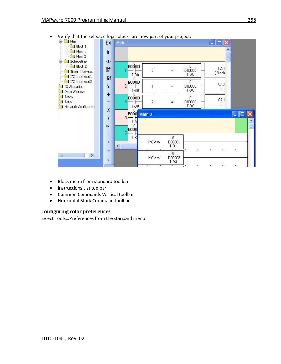 Configuring color preferences | Maple Systems MAPware-7000 User Manual | Page 295 / 336