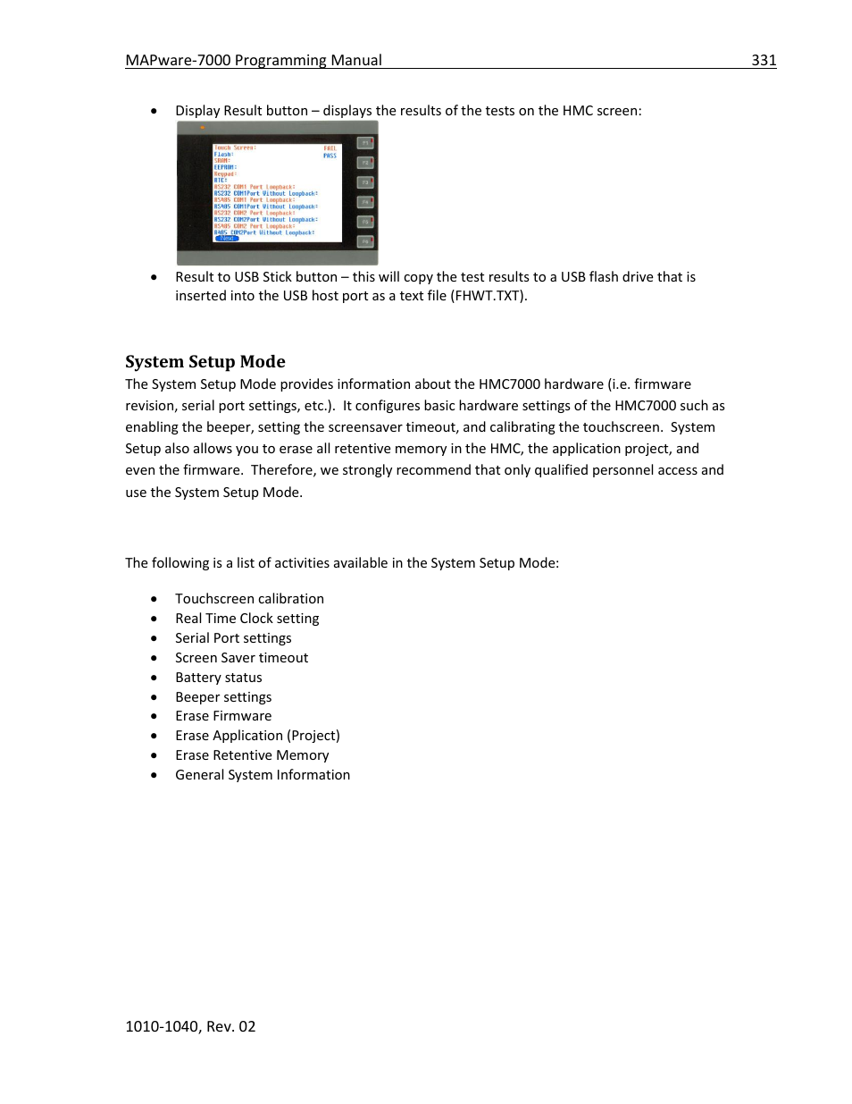 System setup mode | Maple Systems MAPware-7000 User Manual | Page 331 / 336