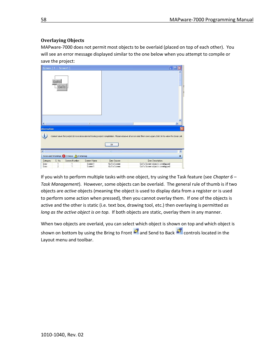 Overlaying objects | Maple Systems MAPware-7000 User Manual | Page 58 / 336