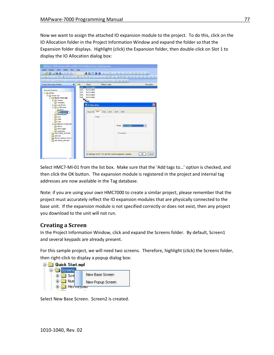 Creating a screen | Maple Systems MAPware-7000 User Manual | Page 77 / 336