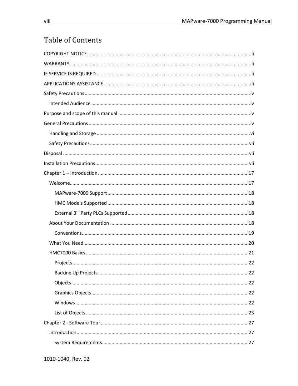 Maple Systems MAPware-7000 User Manual | Page 8 / 336