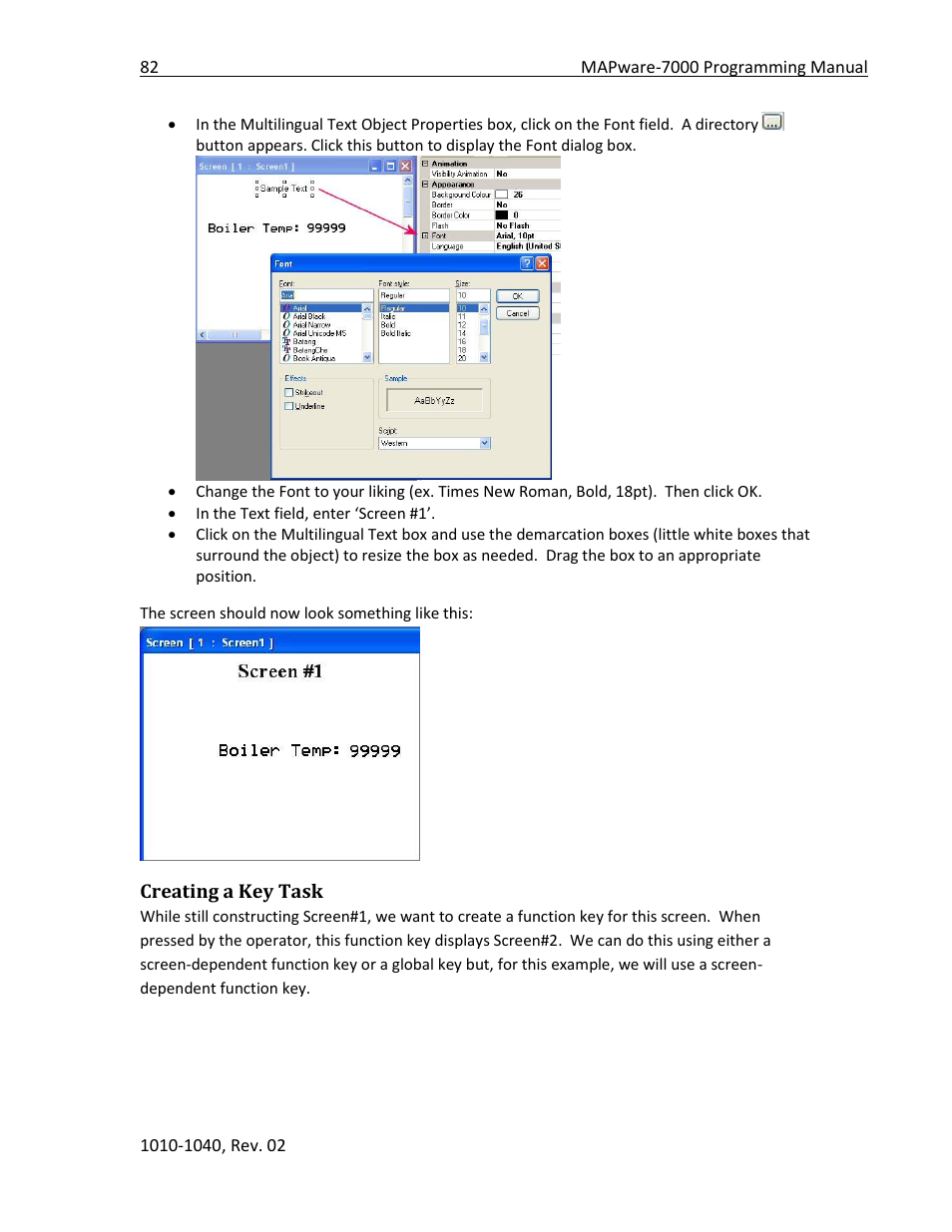 Creating a key task | Maple Systems MAPware-7000 User Manual | Page 82 / 336