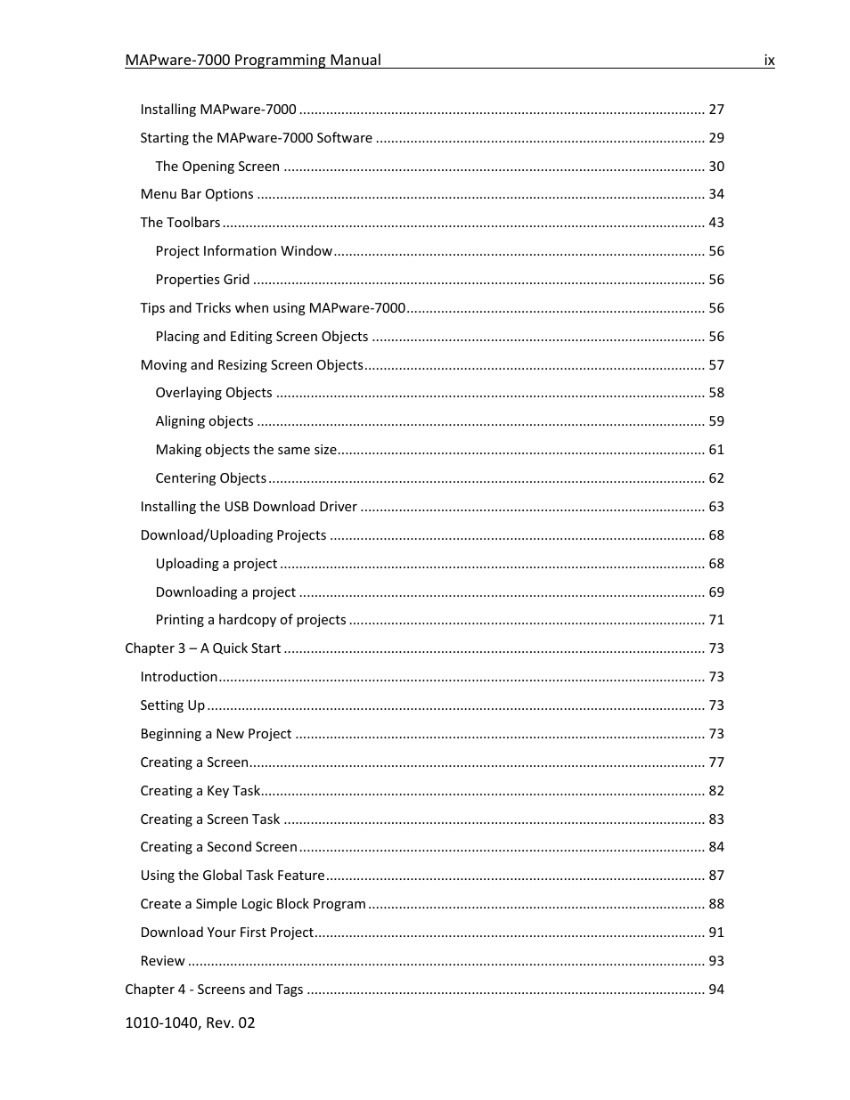 Maple Systems MAPware-7000 User Manual | Page 9 / 336
