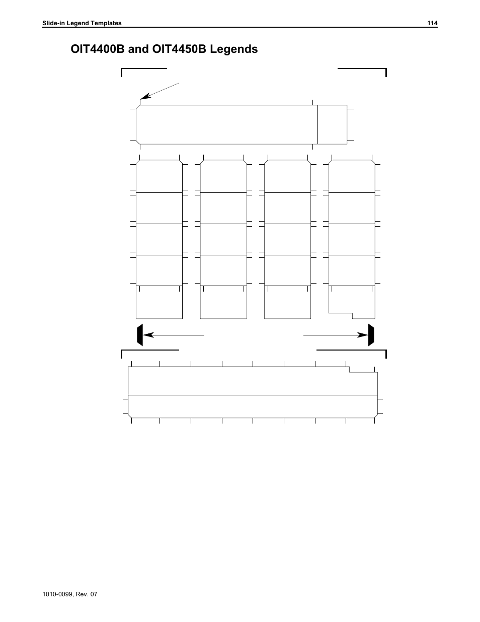 Function keys and logo/product id, Status leds: oit4450b only | Maple Systems OIT Family User Manual | Page 114 / 127