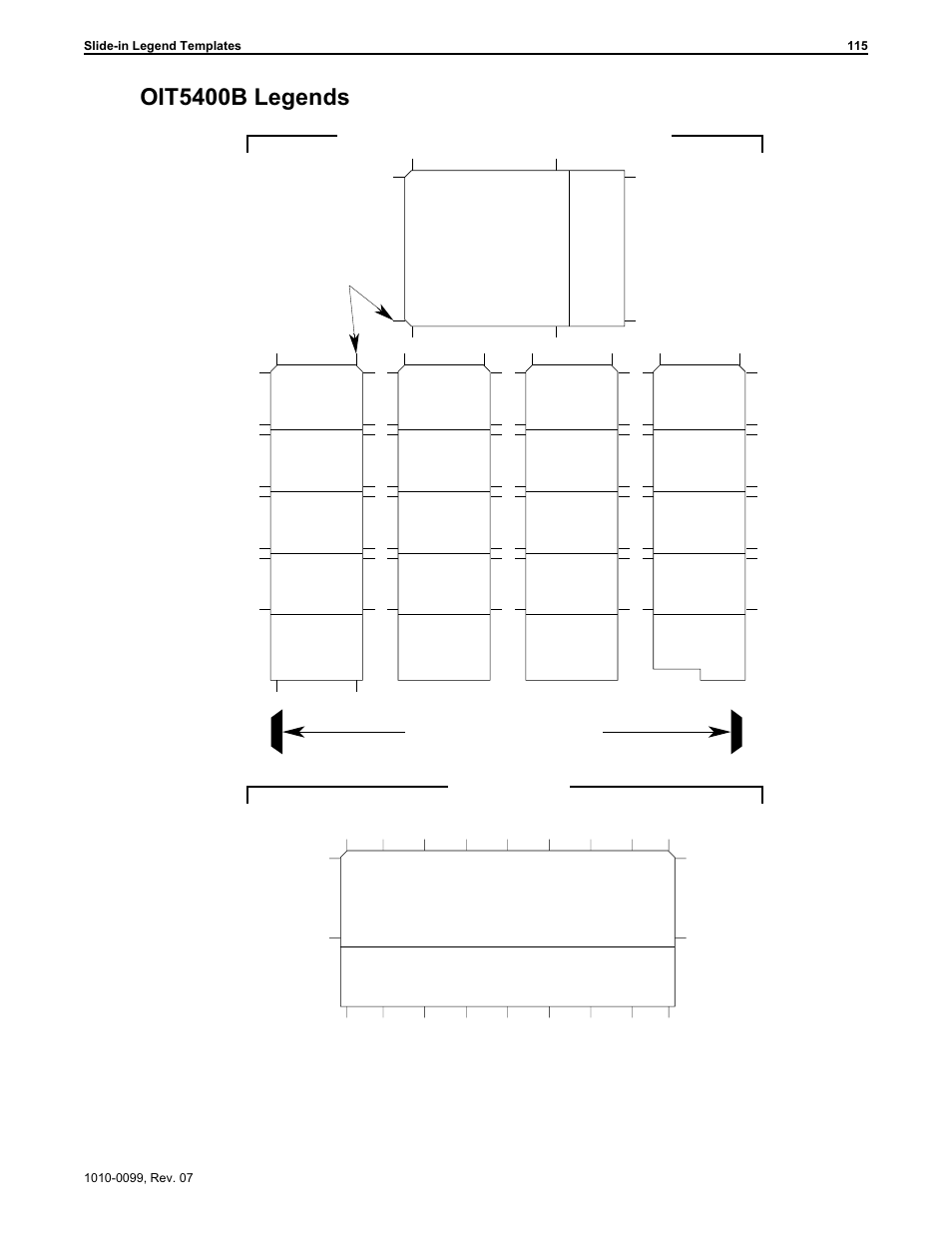 Oit5400b legends, Function keys and logo/product id status leds | Maple Systems OIT Family User Manual | Page 115 / 127