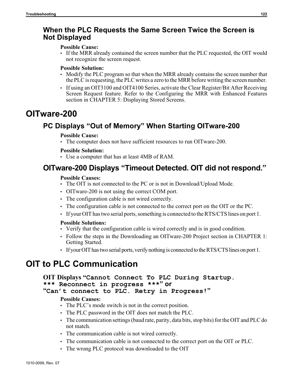 Oitware-200 122, Oit to plc com mu ni ca tion 122, Oitware-200 | Oit to plc communication | Maple Systems OIT Family User Manual | Page 122 / 127