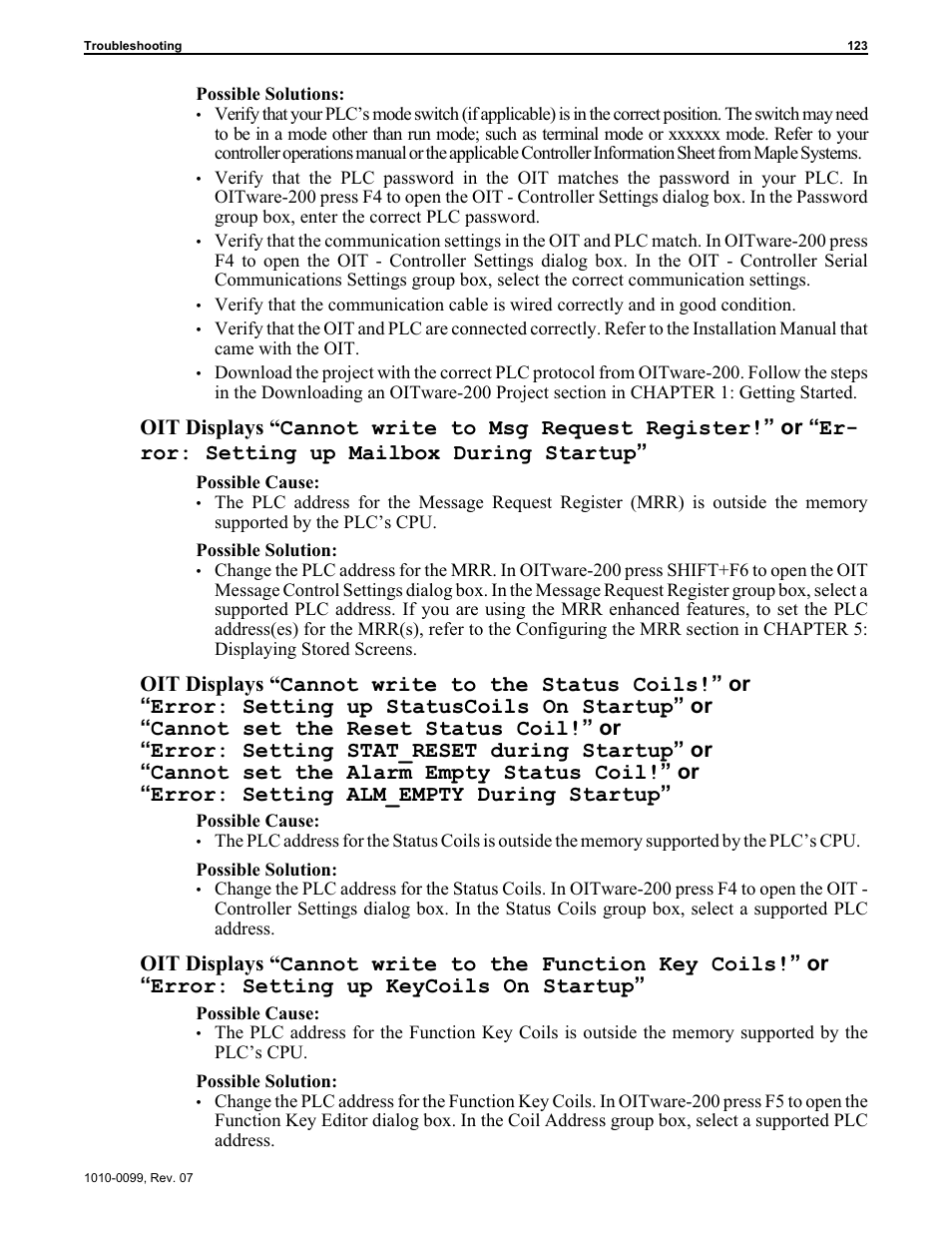 Maple Systems OIT Family User Manual | Page 123 / 127
