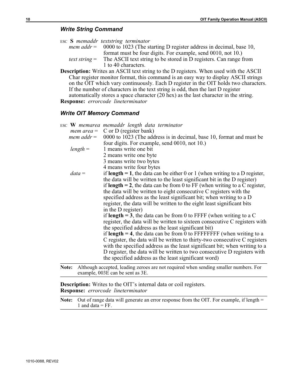 Maple Systems OIT Family (ASCII) User Manual | Page 11 / 61