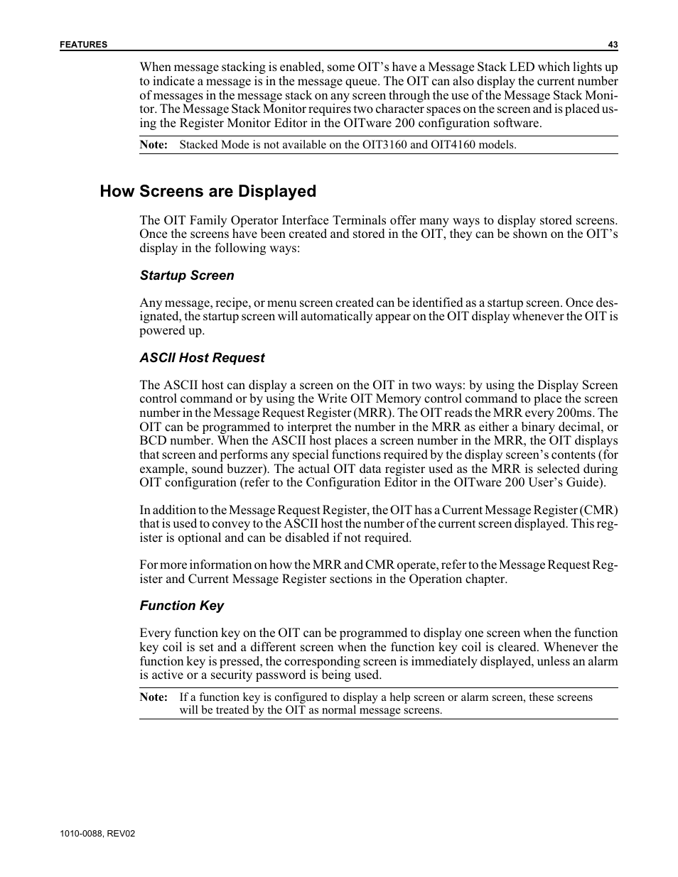 How screens are displayed | Maple Systems OIT Family (ASCII) User Manual | Page 44 / 61